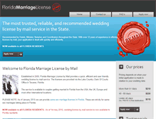 Tablet Screenshot of floridamarriagelicensebymail.com